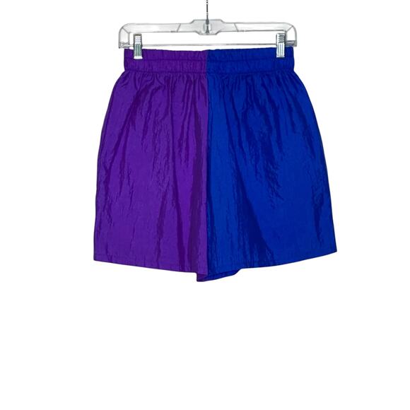 Jerry Leigh blue purple windbreaker pull on shorts size Large - Picture 2 of 5